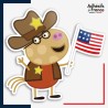 Sticker Peppa Pig - Pedro Pony Amérique