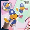 autocollant petit format Peppa Pig - Freddie Fox Angleterre