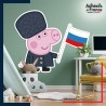 Adhésif grand format Peppa Pig - Georges Pig Russie