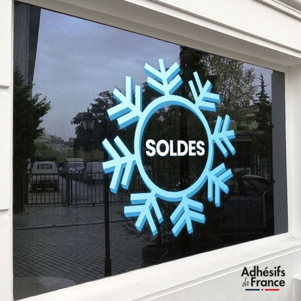 Sticker Soldes Flocon de neige