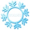 Sticker Soldes Flocon de neige