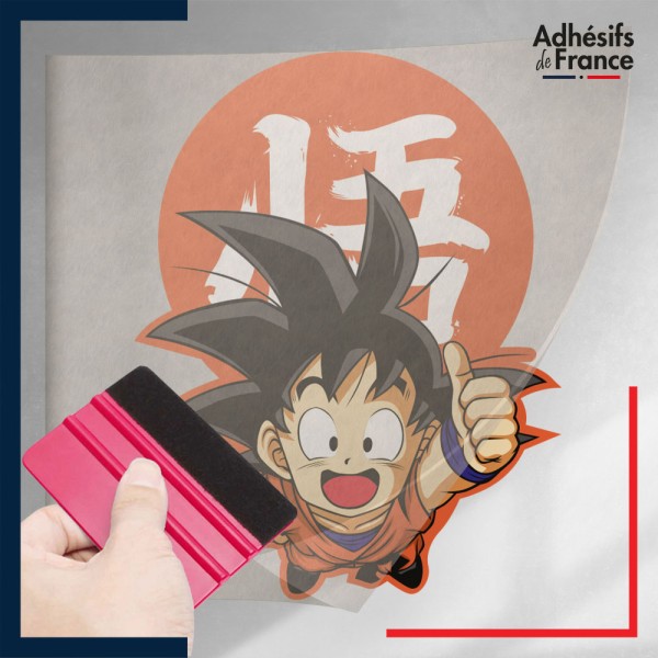 stickers sous film transfert Dragon ball - Goku enfant Kanji