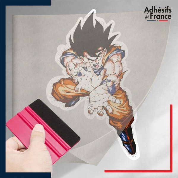 stickers sous film transfert Dragon ball - Goku Kamehameha