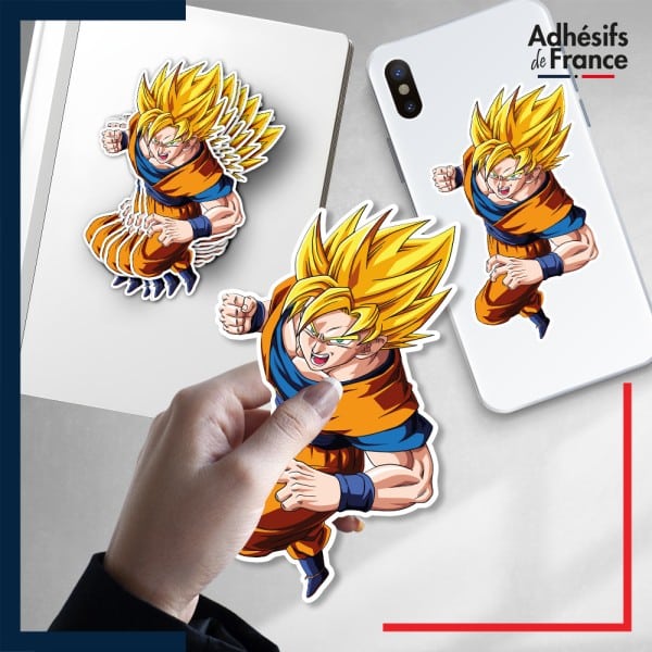 autocollant petit format Dragon ball - Goku Super Saiyan