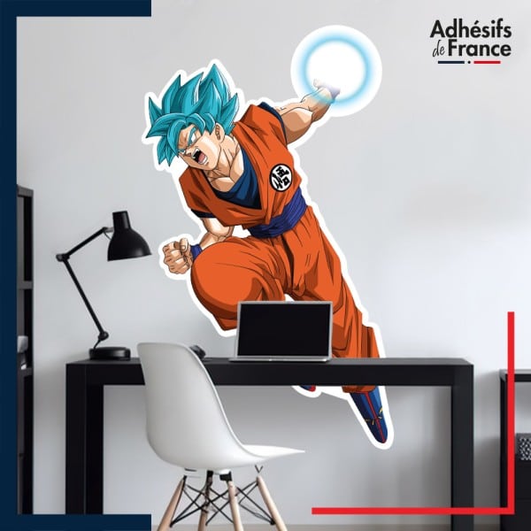 Adhésif grand format Dragon ball - Goku Super Saiyan Blue