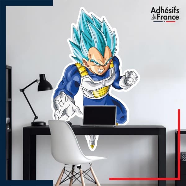 Adhésif grand format Dragon ball - Vegeta Super Saiyan Blue