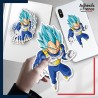 autocollant petit format Dragon ball - Vegeta Super Saiyan Blue