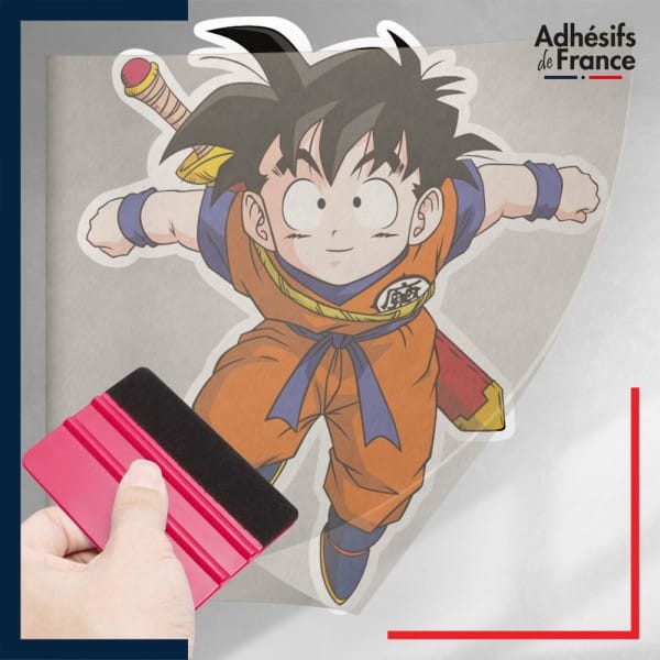 stickers sous film transfert Dragon ball - Gohan enfant avec épée