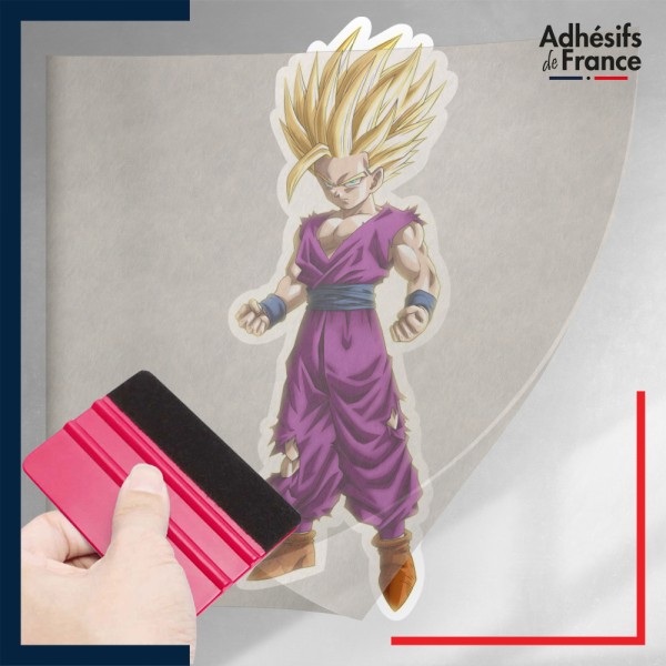 stickers sous film transfert Dragon ball - Gohan ado Super Saiyan 2