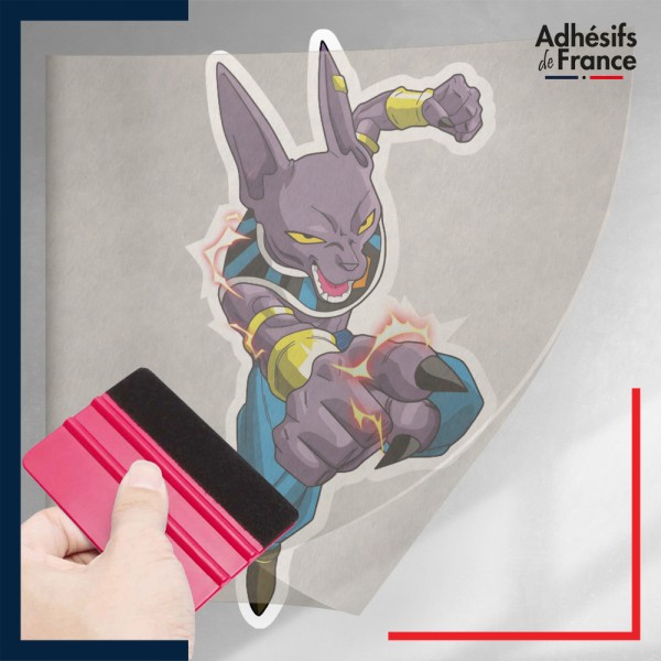 stickers sous film transfert Dragon ball - Beerus Dieu de la Destruction