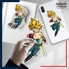 autocollant petit format Dragon ball - Bardock Super Saiyan