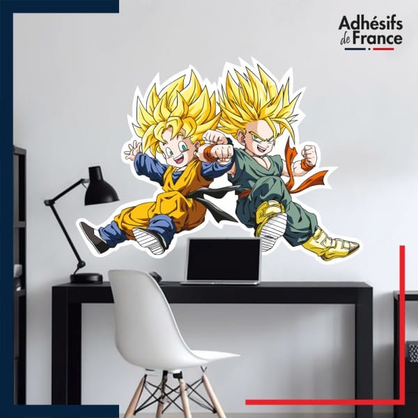 Adhésif grand format Dragon ball - Goten et Trunks Super Saiyan