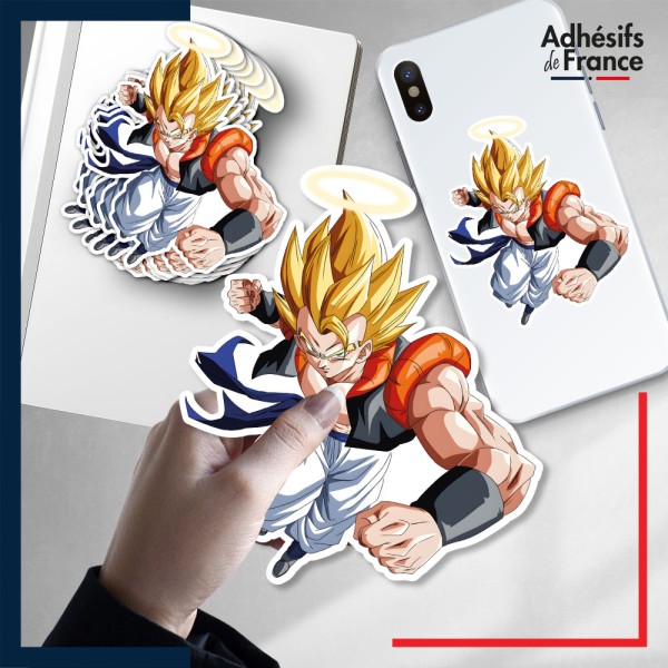 autocollant petit format Dragon ball - Gogeta Super Saiyan