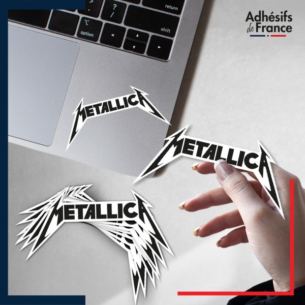 autocollant décoratif petit format metallica