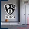 Adhésif grand format écusson basket - Brooklyn Nets