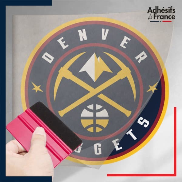 stickers sous film transfert blason basketball - Denver Nuggets