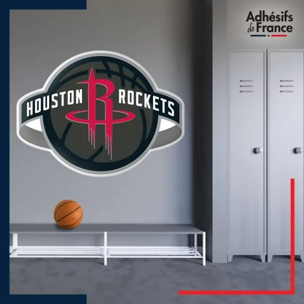 Adhésif grand format écusson basket - Houston Rockets