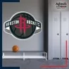 Adhésif grand format écusson basket - Houston Rockets
