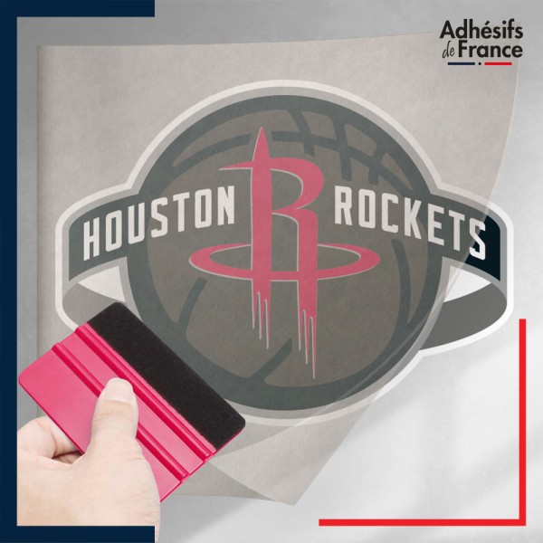 stickers sous film transfert blason basketball - Houston Rockets