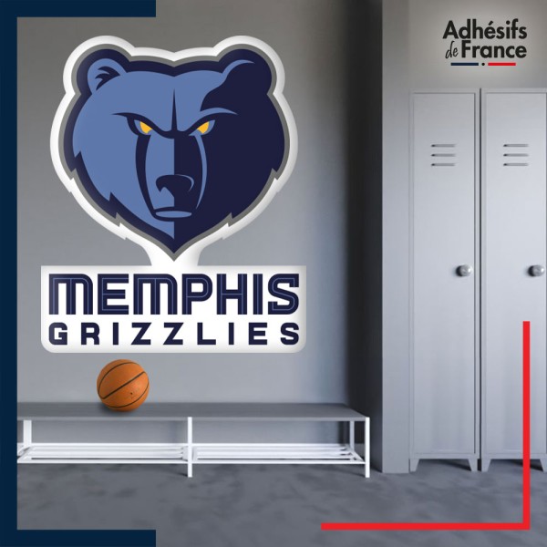 Adhésif grand format écusson basket - Memphis Grizzlies