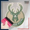 stickers sous film transfert blason basketball - Milwaukee Bucks