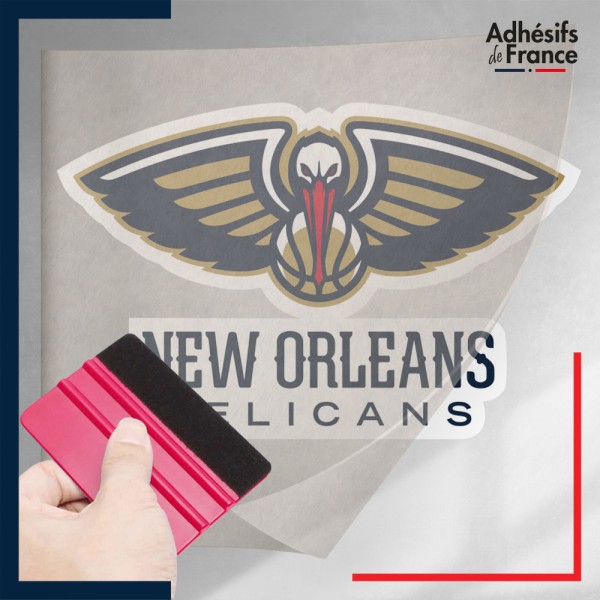 stickers sous film transfert blason basketball - New Orleans Pelicans