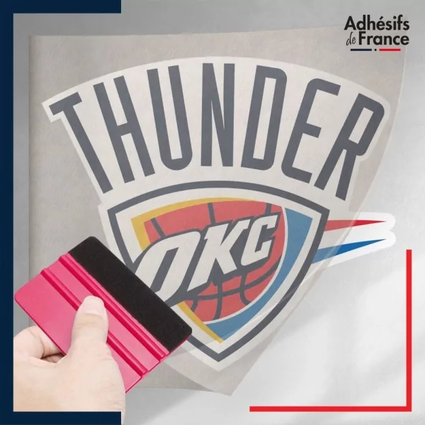 stickers sous film transfert blason basketball - Oklahoma City Thunder
