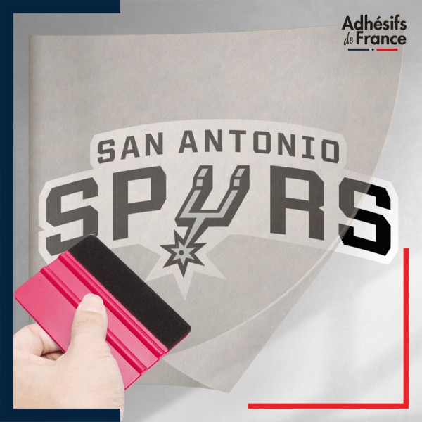 stickers sous film transfert blason basketball - San Antonio Spurs