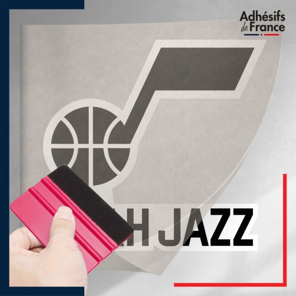 stickers sous film transfert blason basketball - Utah Jazz