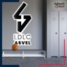 Adhésif grand format écusson basket - LDCL ASVEL - Lyon Villeurbanne