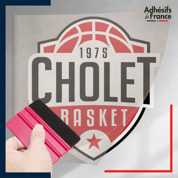 stickers sous film transfert blason basketball - Cholet Basket