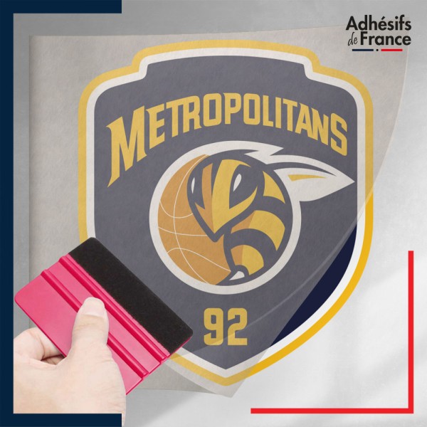 stickers sous film transfert blason basketball - Metropolitans 92