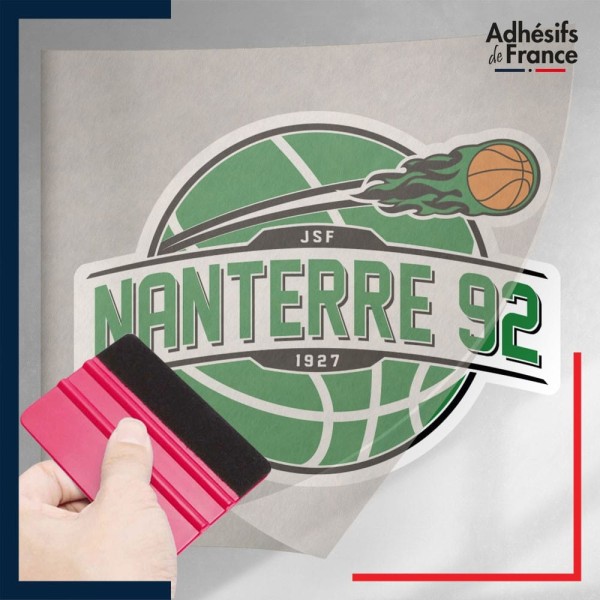 stickers sous film transfert blason basketball - Nanterre 92