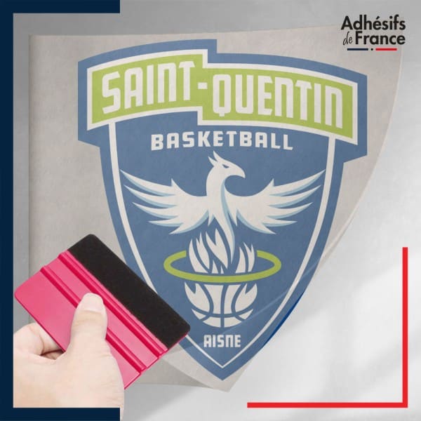 stickers sous film transfert blason basketball - Saint-Quentin Basketball