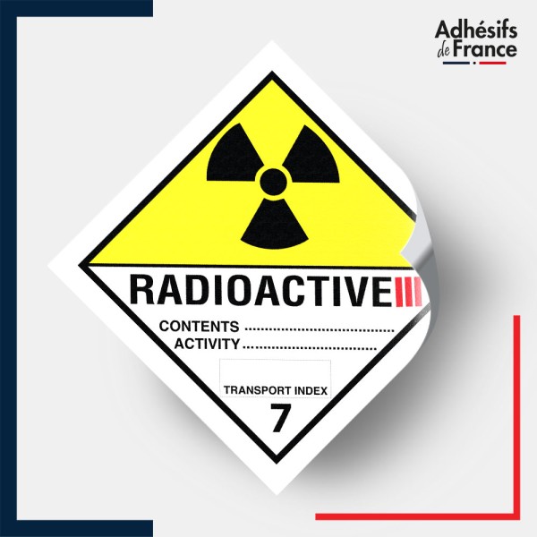 étiquettes adhésives ADR Transport de matières dangereuses - Classe 7.3 -  Matières Radioactives 3