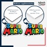 sticker sur plaque aluminium dibond ou panneau PVC - Logo Super Mario