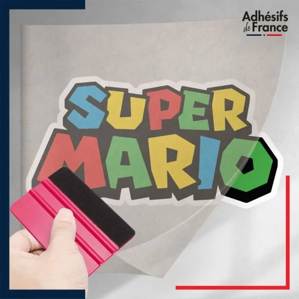 stickers sous film transfert Super Mario - Logo Super Mario