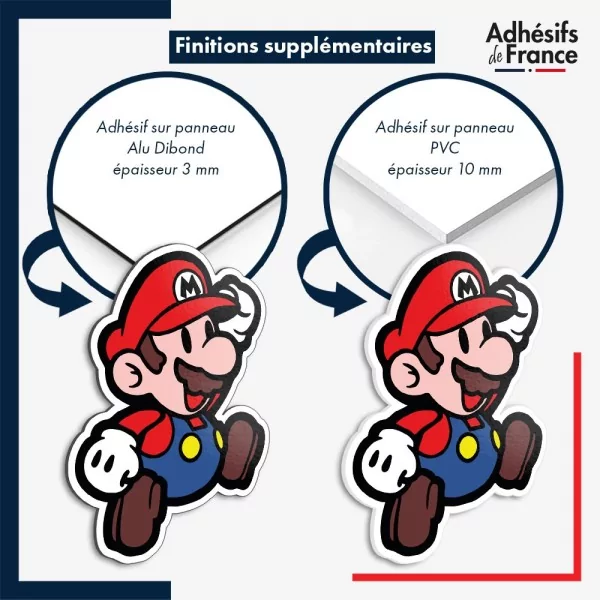 sticker sur plaque aluminium dibond ou panneau PVC Super Mario -  Paper Mario