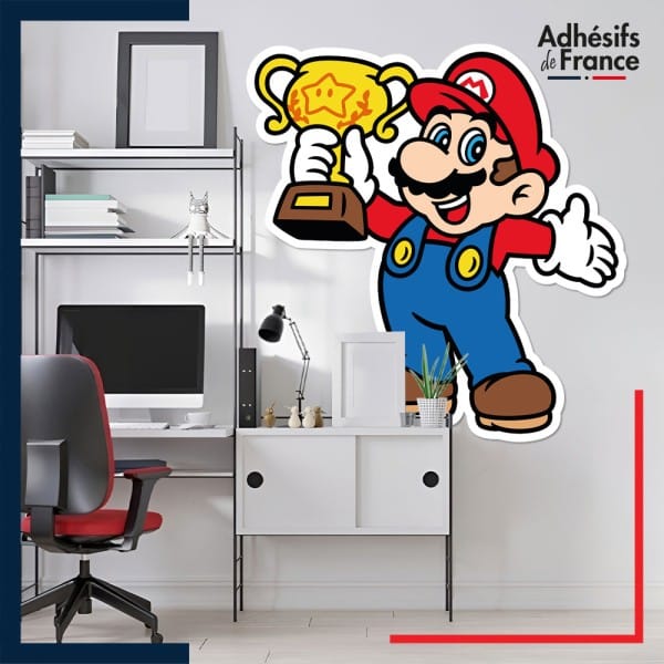 Adhésif grand format Super Mario - Mario avec coupe