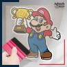 stickers sous film transfert Super Mario - Mario avec coupe