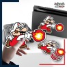 autocollant petit format Super Mario - Mario de feu