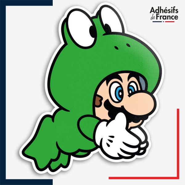 Sticker Super Mario - Mario grenouille