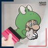 stickers sous film transfert Super Mario - Mario grenouille