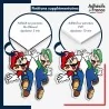 sticker sur plaque aluminium dibond ou panneau PVC Super Mario -  Mario et Luigi