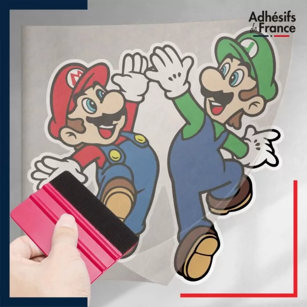 stickers sous film transfert Super Mario - Mario et Luigi