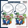 sticker sur plaque aluminium dibond ou panneau PVC Super Mario - Mario, Luigi et Yoshi