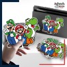 autocollant petit format Super Mario - Mario, Luigi et Yoshi