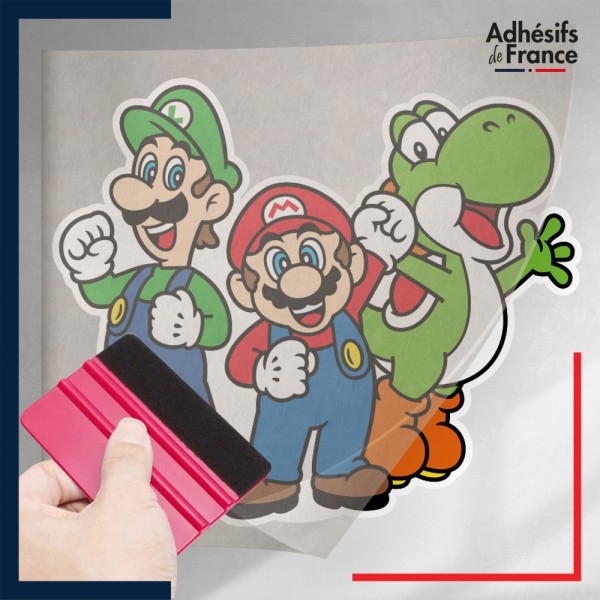 stickers sous film transfert Super Mario - Mario, Luigi et Yoshi