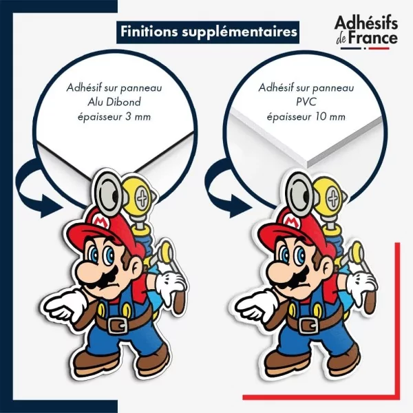 sticker sur plaque aluminium dibond ou panneau PVC Super Mario -  Mario Sunshine