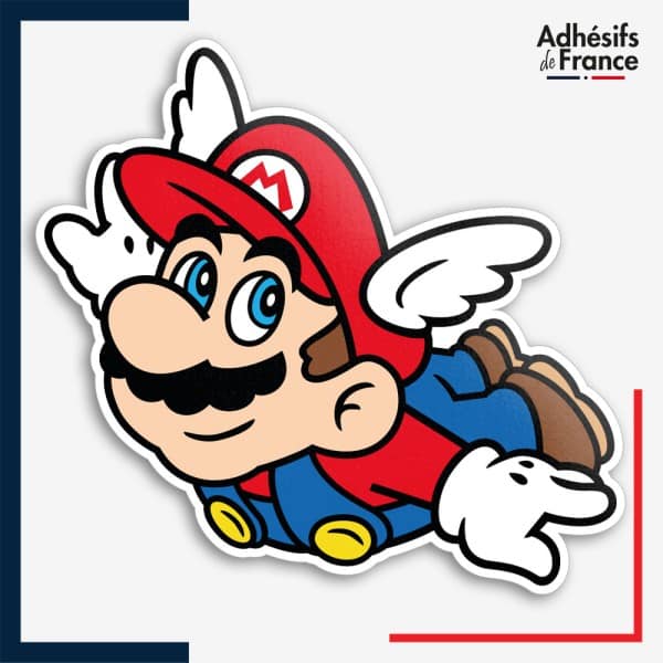 Sticker Super Mario - Mario volant